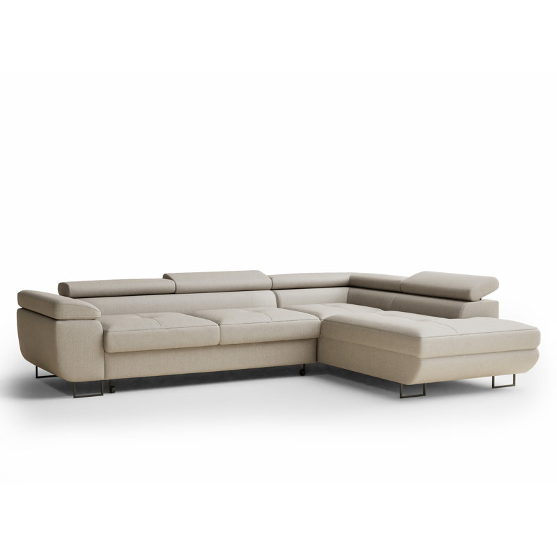 4 Seater Corner Sofa, Cream, Right Hand Facing