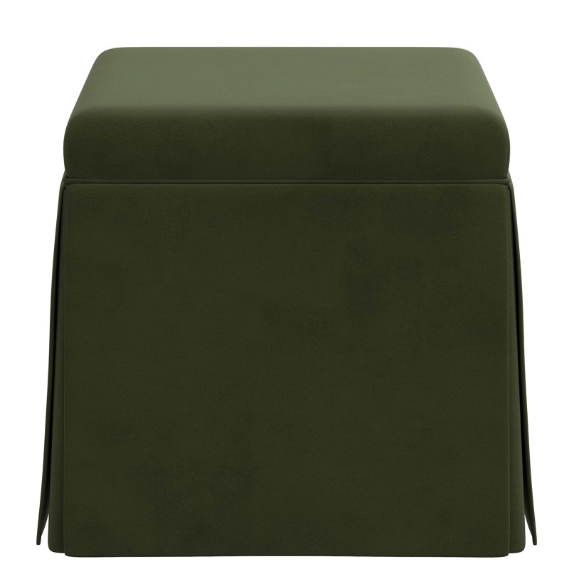Bash Upholstered Storage Ottoman, Classic Loden Velvet