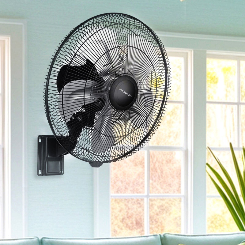 18 po Ventilateur mural 90 degrés à 5 vitesses à oscillation horizontale pour l'intérieur et l'extérieur