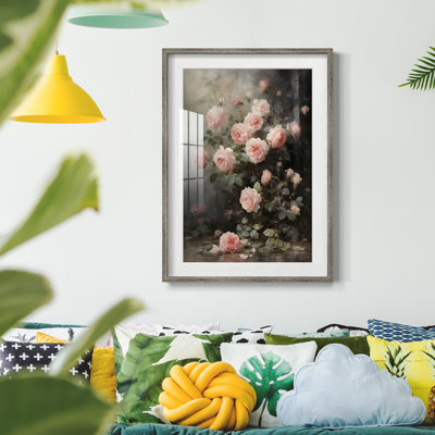 Vintage Floral Print CCCII -Framed Print