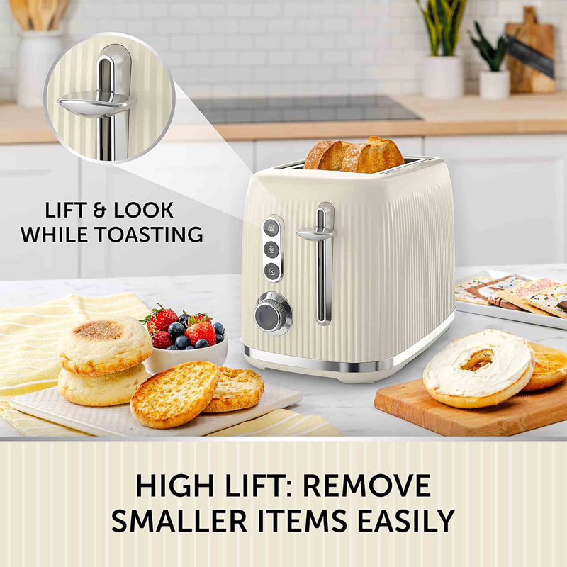 2 Slice Toaster, Cream