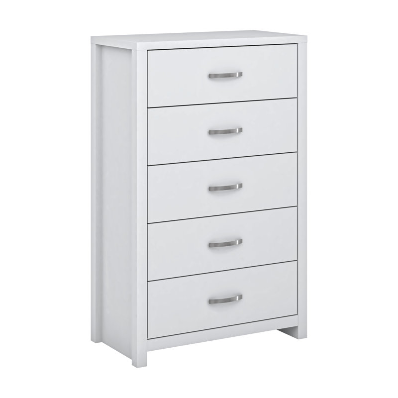 Aimaan 5 Drawer 29.6"W Dresser, White