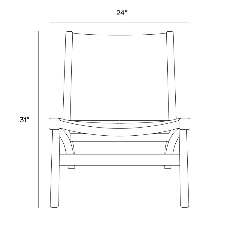Masaya Lounge Chair, Coffee/Khaki Cross Braided Cord