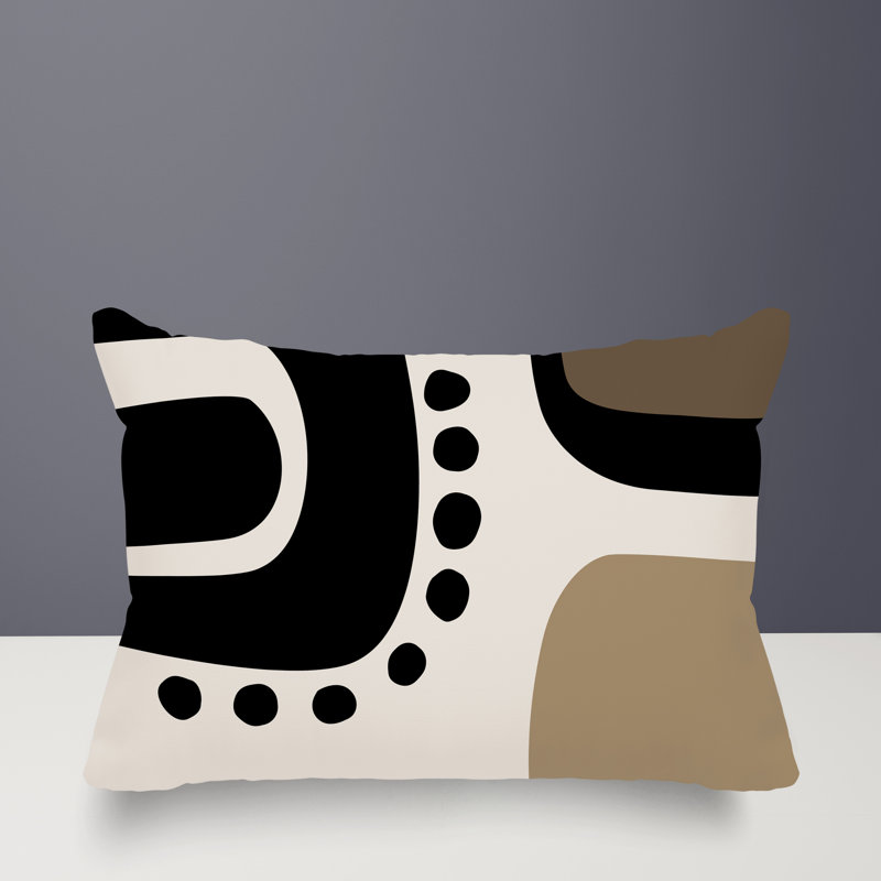 Coussin lombaire réversible intérieur / extérieur Sofi Minimalist, H 14 po x l 20 po, Beige