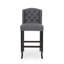 Tabouret de comptoir contemporain capitonné à oreilles en tissu, ensemble de 2-738570697-738570549
