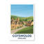 Cotswolds, England - Romantic Travel Poster Of Honeyed Villages And Rolling Hills. Giclée Print On Wrapped Canvas. Wall Art, Home Decor - Regions & Scenic Areas, England - Wrapped Canvas Print-1176533952