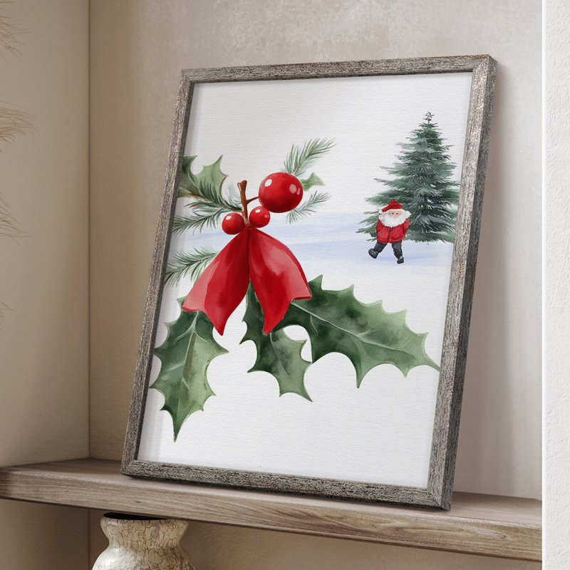 «Christmas Holiday Art DCCLxxxx», reproduction d'art encadrée - bois massif XMA171326, H 30 po x l 24 po