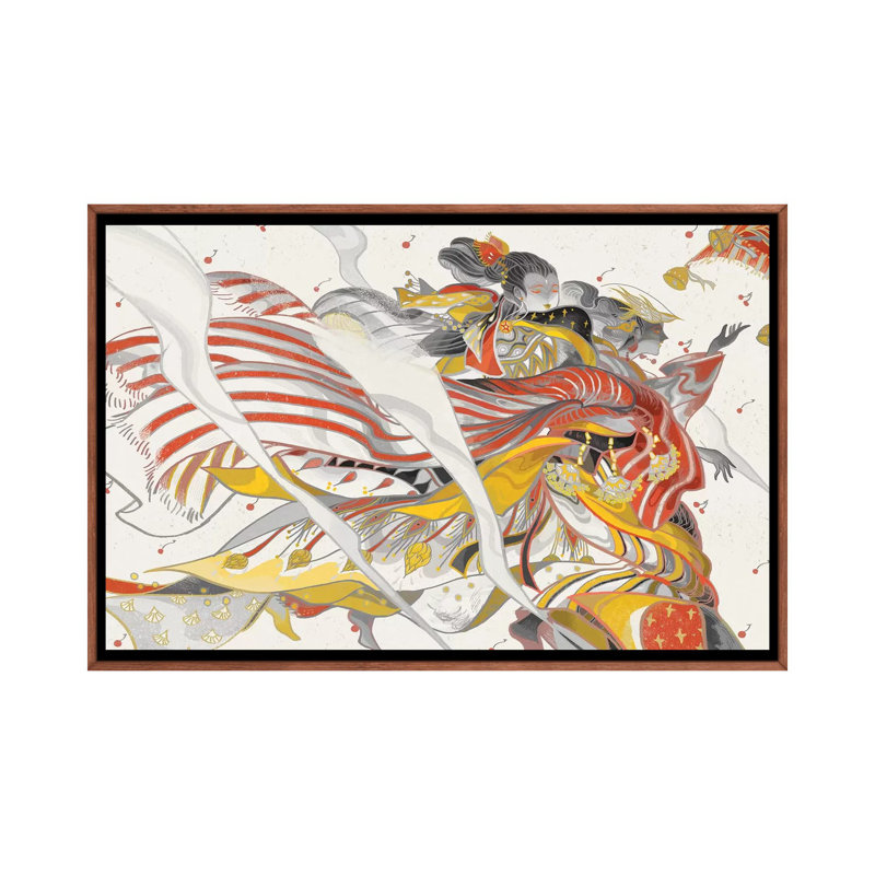 Vent de dames par Sija Hong - reproduction d'art, Pas de tapis, H 32 po x l 48 po x 1,5 po
