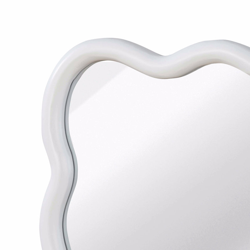 Miroir décoratif Wavy, White, 36 po x 24 po