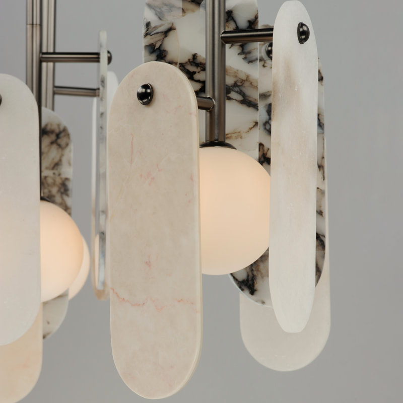Megalith 5 - Light Pendant, Gunmetal, Light Brown