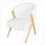 Fauteuil d'appoint compact et minimaliste moderne en bois massif de polyester blanc à 1 place pour le salon, la chambre et le bureau