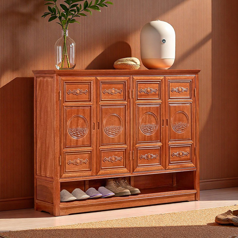 Armoire de rangement à chaussures en bois massif 30 paires