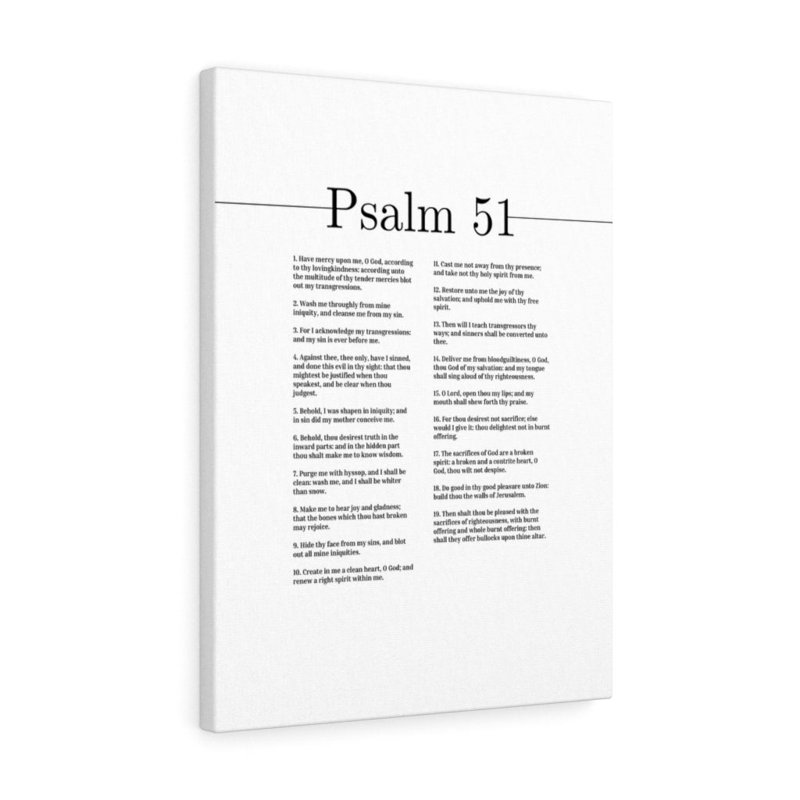 God Of My Salvation Psalm 51 - Wrapped Canvas Print