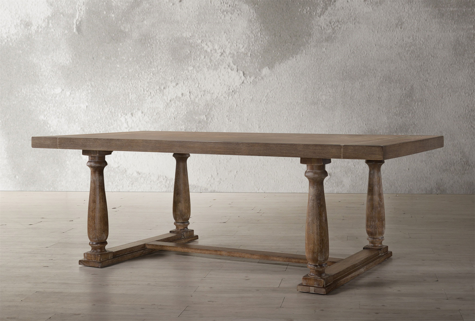Mercer41 Bernard Weathered Oak Finish Dining Table (Only Tables, No ...