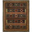 Slate Hand Knotted Wool Southwestern Area Rug in Gray/ Ivory/ Black/ Rust/ Blue/ Gold-48232052