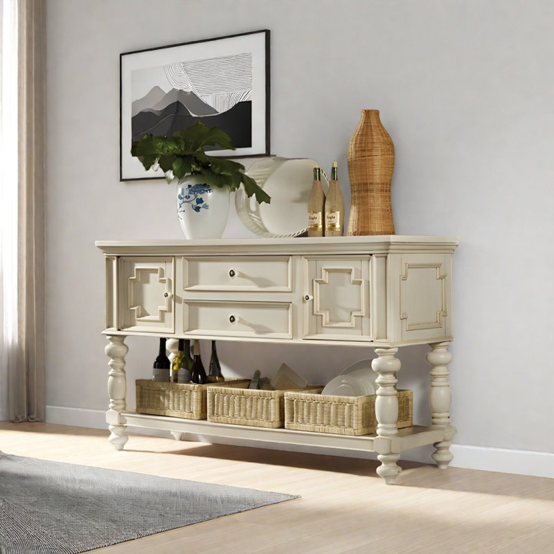 Console Retro Minimalist, Blanc