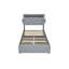 Twin Bed Frame With Usb Charging Station & Led Lights, Twin Bed Frame With Headboard & 4 Storage Drawers