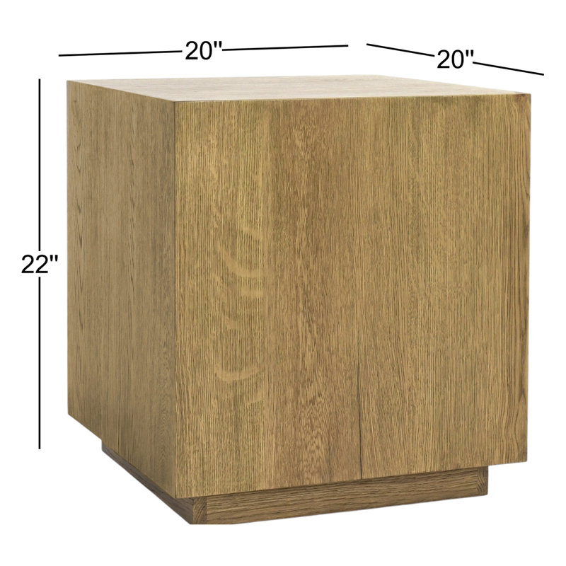 Layne 20" Square End Table, Light Brown