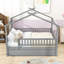 Lit double en bois avec lit gigogne simple-507572707
