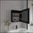 Medicine Cabinet 20.5" H, With 2 Shelves, 1 Door, And 1 Mirror, Black-1517484531