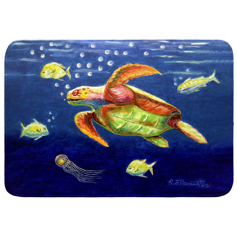 Tapis de bain Sea Turtle, L 36 po x l 24 po