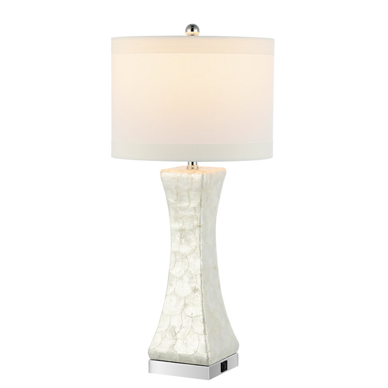 Ensemble de lampes de table blanches 30,5 po Menezes USB