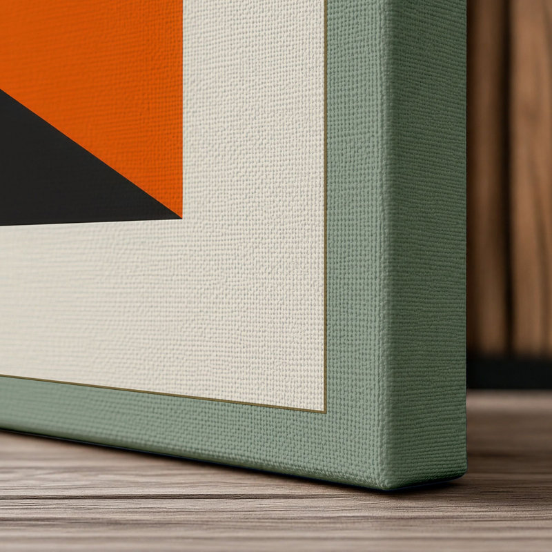 Divided Form Minimalist - Wrapped Canvas, 36x24 - 91.4 x 61.0 cm, Sage Border