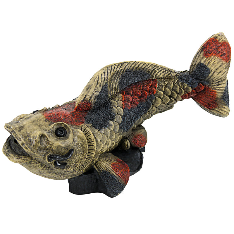 Showa Koi Multicolor Resin Garden Spitter Statue