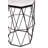 Octagonal Black Finish Side Table