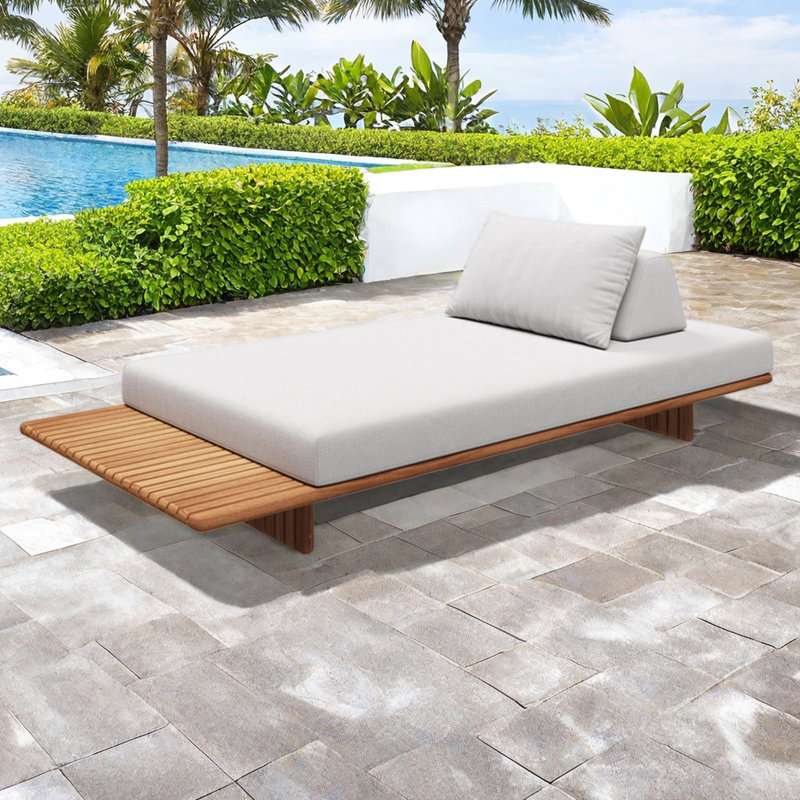Fauteuil inclinable pour l'extérieur, Blanc