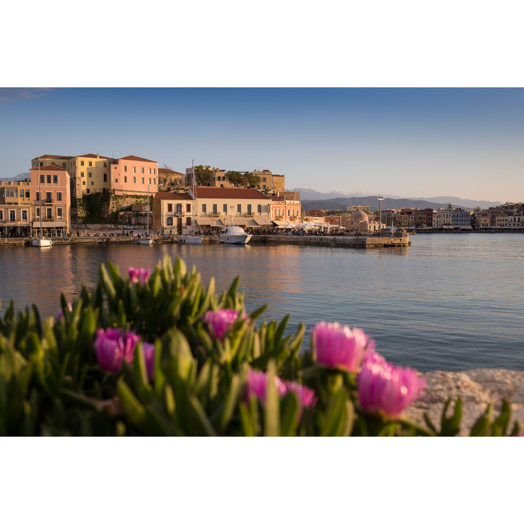 Hafen von Chania, Kreta by Novvy - Leinwandbild