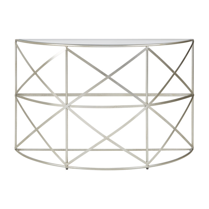 Smithey 113cm Glass Top Console Table