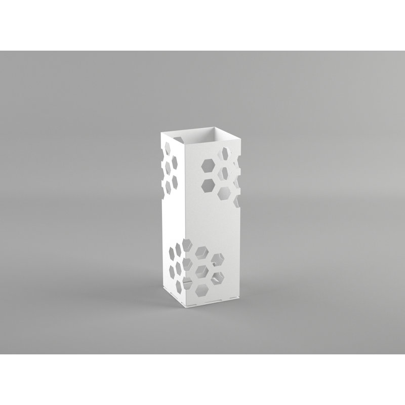 Scherer Metal Freestanding Umbrella Stand, White