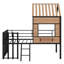 Metal Loft Bed With Roof, Window, Guardrail, Ladder-2097768162