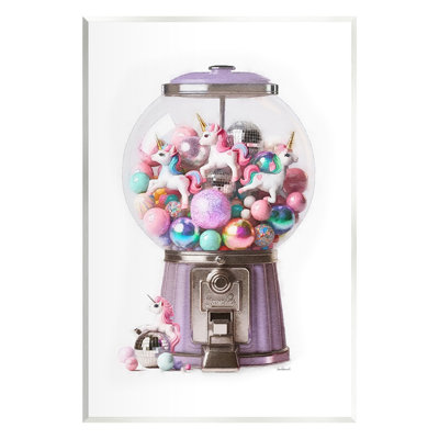 Unicorn Gumball Machine Wall Plaque Art by Amanda Greenwood