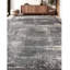 Hand-Knotted Wool/Silk Area Rug in Black/Light Gray-64764111