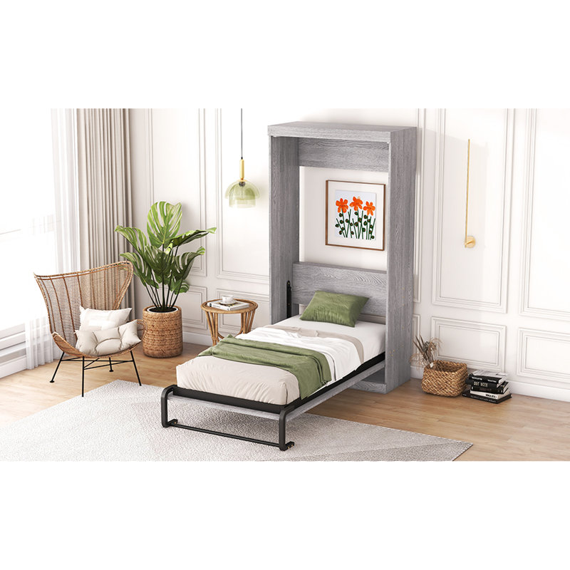 Armoire pour lit simple, gris