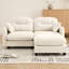 Canapé modulaire en L avec repose-pieds Chenille-521556246