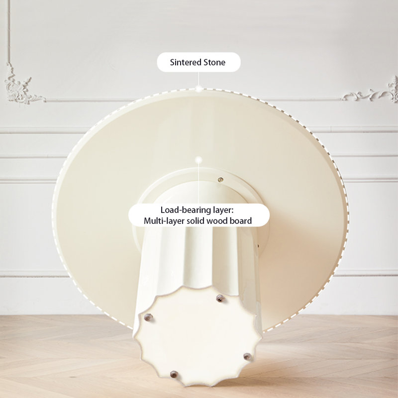 Table de salle à manger blanche, H 29,53 po x L 39,37 po x l 39,37 po