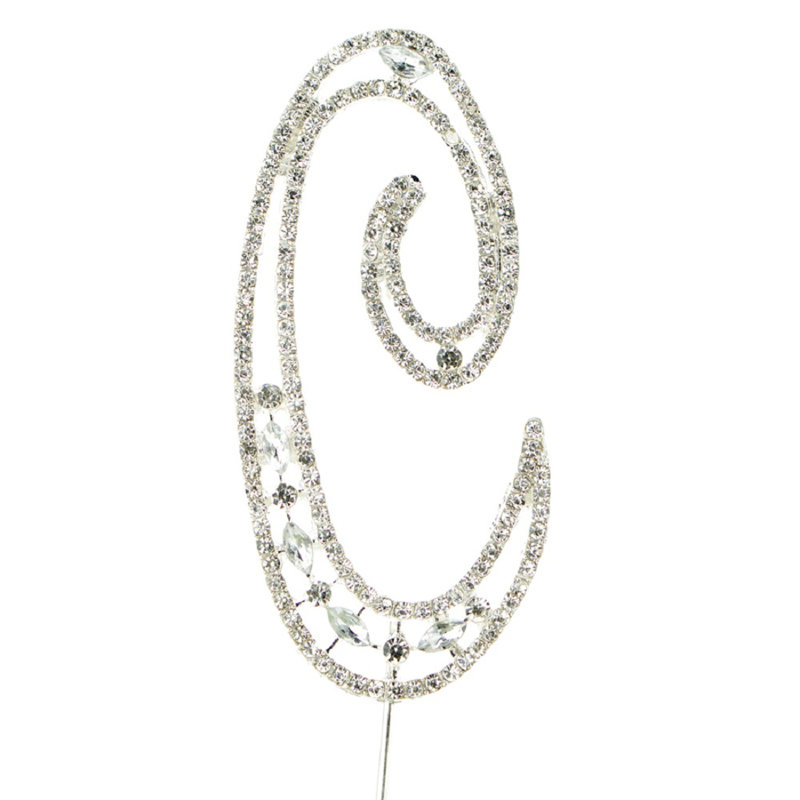 Surmatelas à gâteau rhinestone, Argent, C