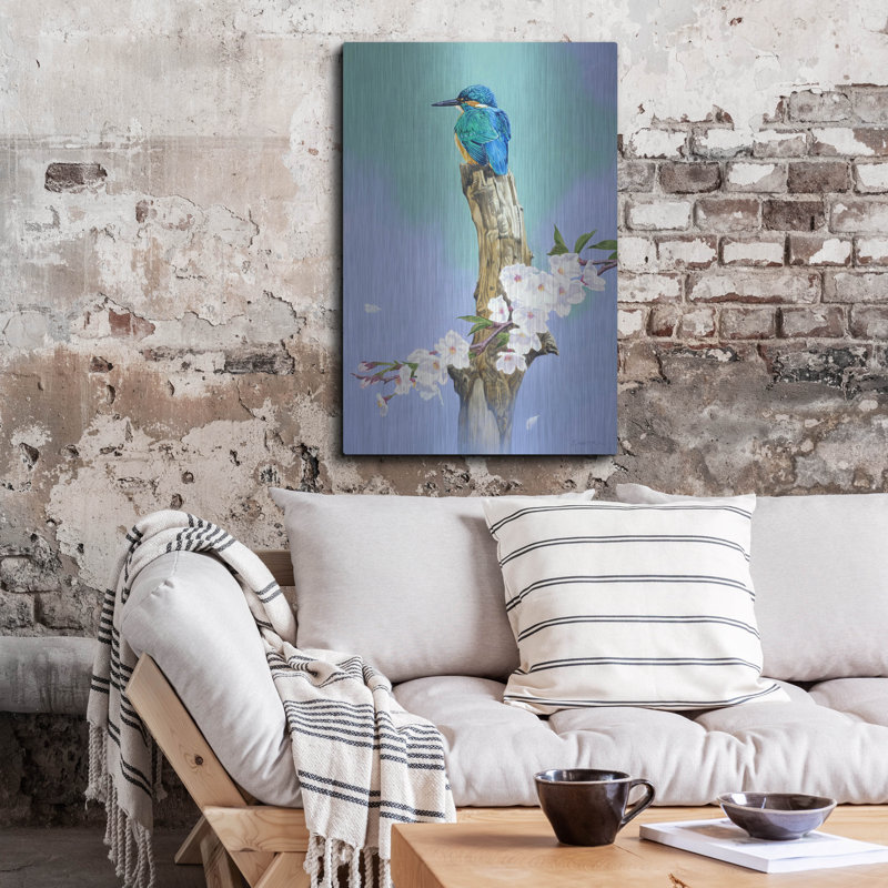 «High Perch» par Joh Naito, art mural en métal de luxe, 24 po x 36 po