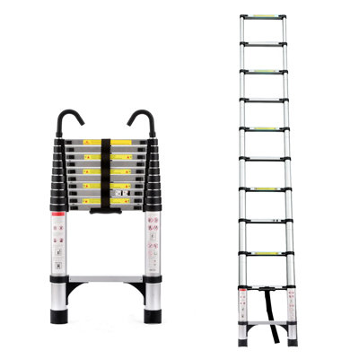 Multi-functional Aluminum Retractable Ladder For Home And Rv, Supports 330 Lbs by WFX Utility