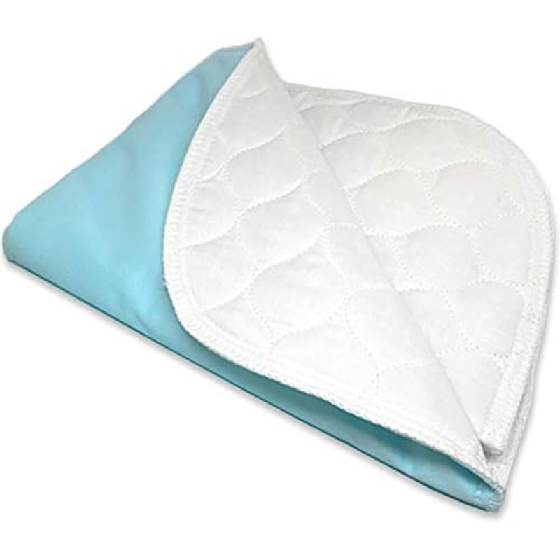Coussin de lit ultra doux 4 couches lavable et réutilisable pour l'incontinence - imperméable, 34 po x 54 po
