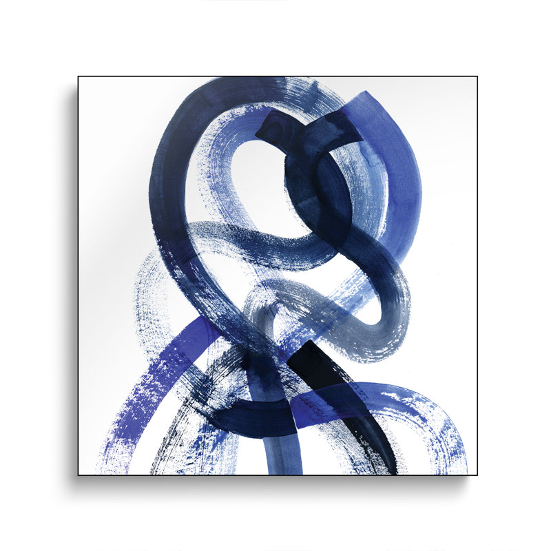 Reproduction d'art sur toile Steespix en métal - Kinesis bleu V par Grace Popp