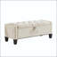 Banc repose-pieds en lin avec capitonnage à boutons et charnière de sécurité - Beige-129894720-129894723