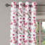 Rideau à œillets 2 panneaux East Urban Home Cherry Blossom, rose vif, vert, brun-106369488