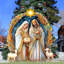 Figurine de crèche de Noël nostalgique
