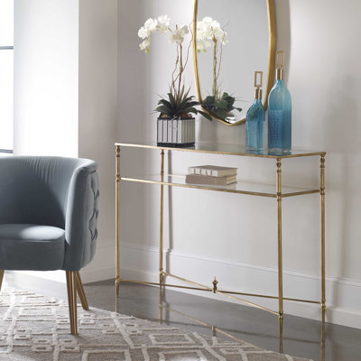 Allenhurst 45'' Glass Top Console Table