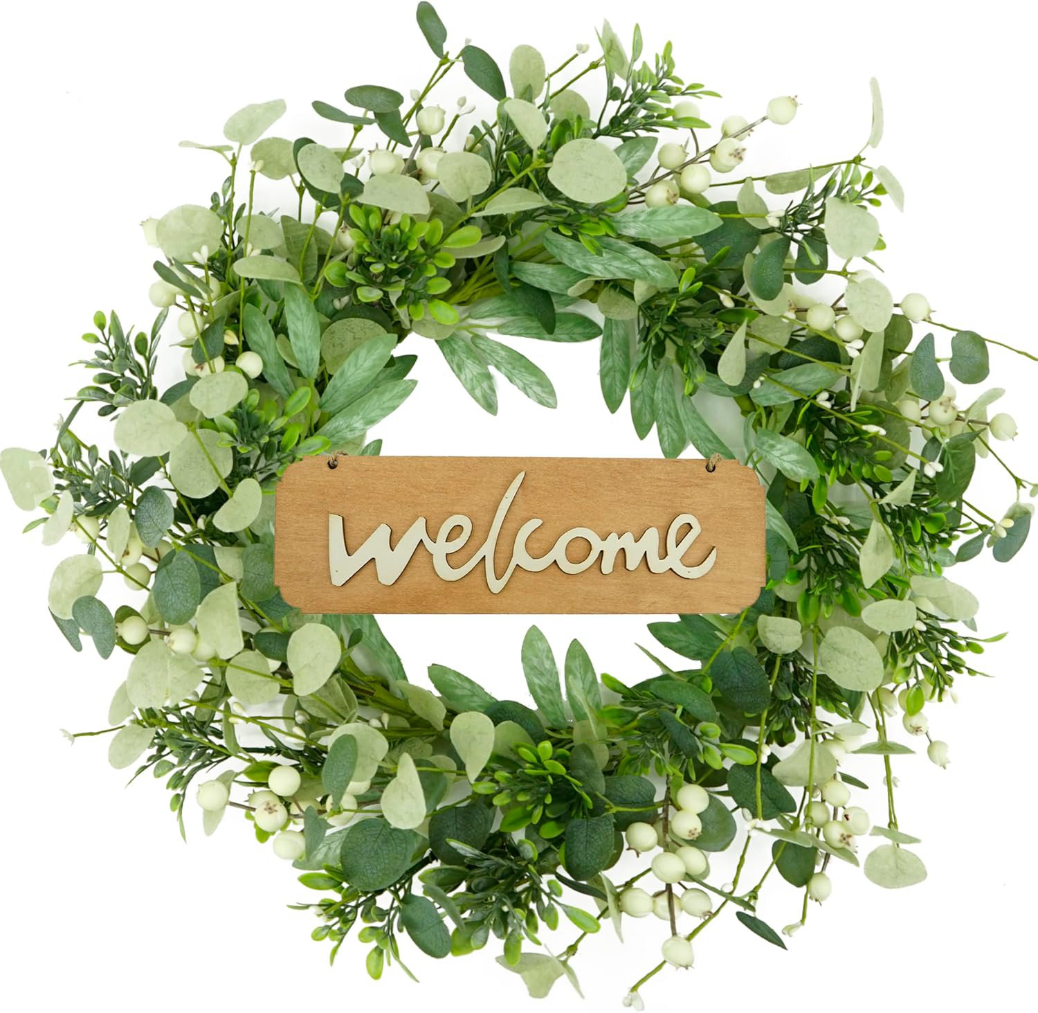 One Allium Way Eucalyptus Wreaths For Front Door Spring Summer Fall ...