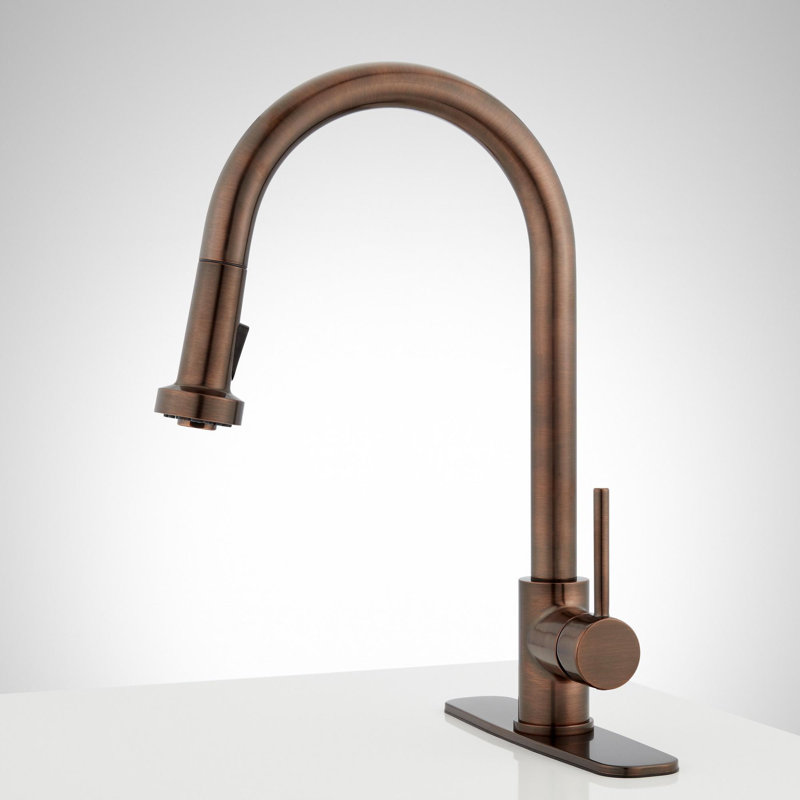 Ridgeway Pull-Down Kitchen Faucet with Deck Plate - Oil Rubbed Bronze, Oil Rubbed Bronze